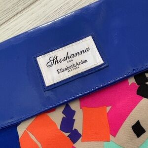 Shoshanna Blue and Multicolor Vintage Cosmetic Bag